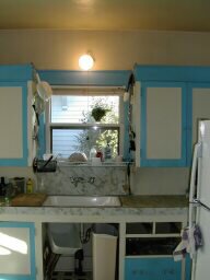 kitchen sink - original cabinets circa 1923