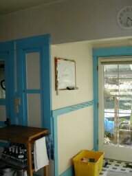 backdoor entry area and mudroom wall