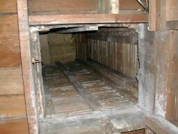 looking up the chimney hole