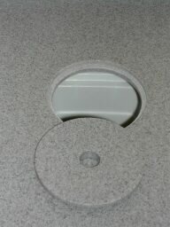 hidden under-counter compost hole