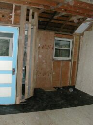 mud room door and west end